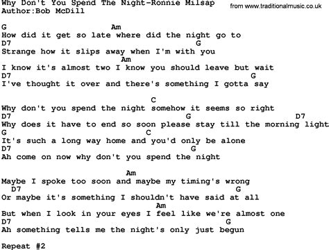 why don t you spend the night lyrics|why don't you spend the night.